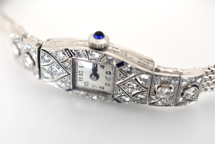 Montre CHOPARD - Montre femme Art Déco platine, or blanc, sertissage diamants, vers 1925 58 Facettes CHO-100