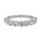 Bague 53 Bague Demi alliance Or blanc Diamant 58 Facettes 3655470CN