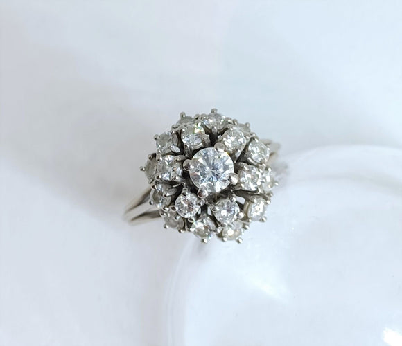 Bague Bague bouquet de diamants 58 Facettes 1