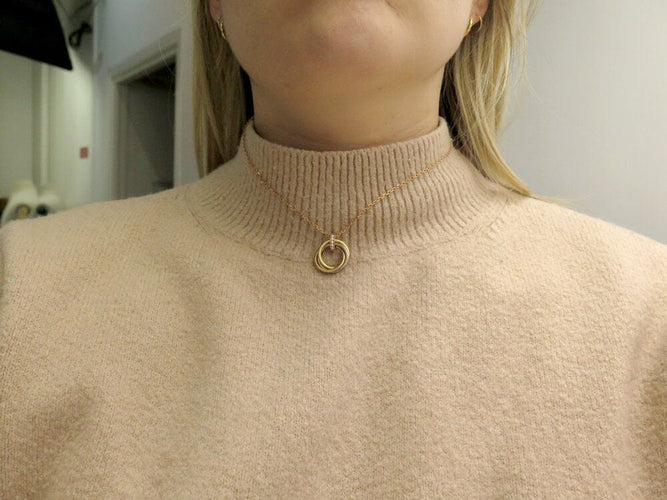 Collier collier CARTIER pendentif trinity mm 3 ors diamants or 18k 58 Facettes 265251