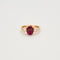 Bague 53 Bague or rose rubis et diamants 58 Facettes