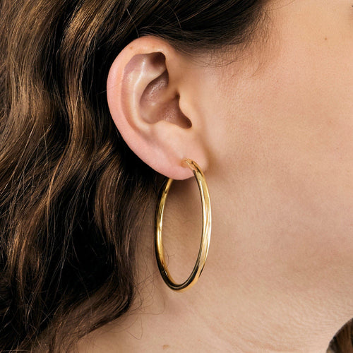 Boucles d'oreilles Anneaux d'oreilles en or jaune 58 Facettes COL28822