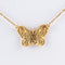 Collier Collier papillon or jaune et diamants 58 Facettes