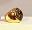 Bague 51 Bague en or jaune topaze cabochon 58 Facettes AB340