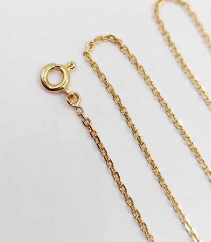 Chaine vintage française or jaune, mailles forçat 58 Facettes A06211