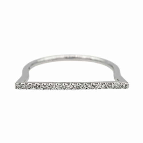 Bague 51 Messika Bague Gatsby Barrette Or blanc Diamant 58 Facettes 4098668RV