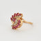 Bague Bague cocktail orné de saphirs roses et diamants 58 Facettes SPEV 16