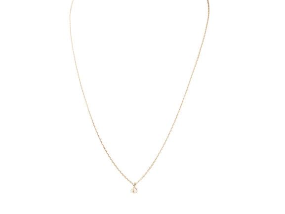Collier collier solitaire en or rose et diamant 58 Facettes 3GR18