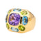 Bague 58 Bague  Cocktail  Or jaune Améthyste, Péridot, Topaze 58 Facettes 3954555RV