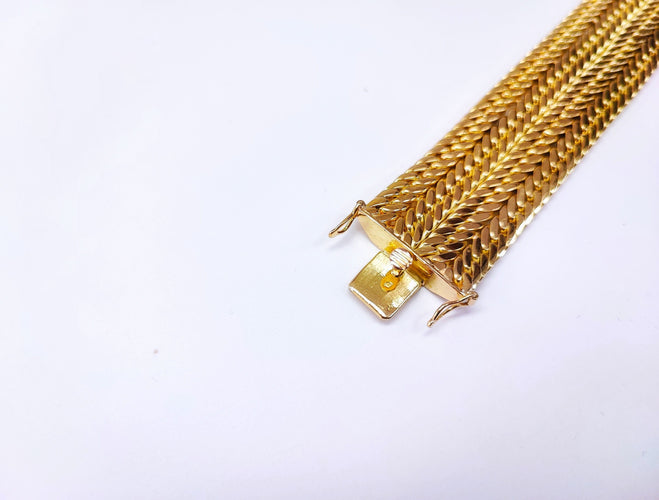 Bracelet Bracelet manchette or jaune 58 Facettes Brac.manch-1644