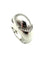 Bague 59 BVLGARI. Collection "Cabochon", bague or blanc 18K et diamants 58 Facettes