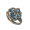 Bague 49 BAGUE AU DESIGN CONTEMPORAIN en OR 18 carats avec DIAMANTS et TOPAZE SUISSE 58 Facettes Q267B