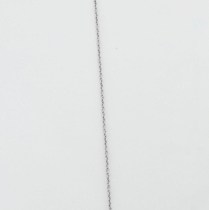 Diamant-Kleeblatt-Muster-Halskette aus Weißgold