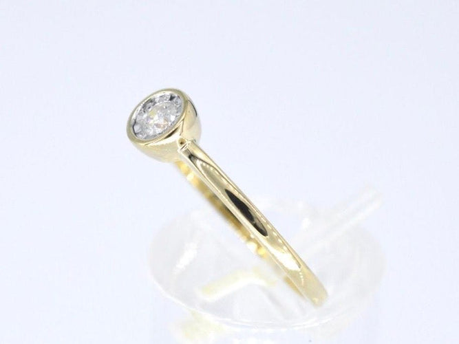 Bague Bague en or avec un diamant taille brillant 58 Facettes 2091