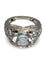 Bague 49 Bague Eternité Mauboussin or blanc aigue-marine saphirs et diamants 58 Facettes 863