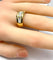 Bague 56 Bague jonc en or jaune 18 carats et nacre blanche 58 Facettes AB669