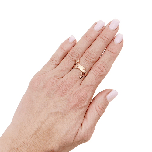 Bague 53 Bague Hermès "Kelly Gavroche" or rose. 58 Facettes 34327