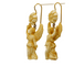Boucles d'oreilles Boucles d'oreilles antiques en or sculptées en ivoire 58 Facettes 7482