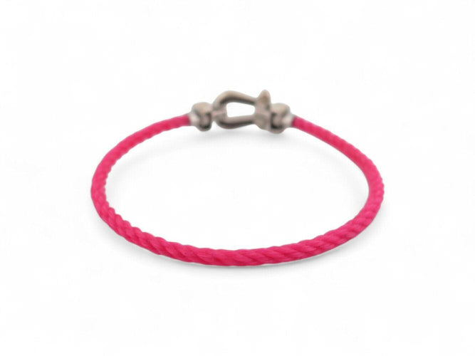 Bracelet bracelet FRED force 10 moyen 0b0077 t15 or blanc 18k 34 diamants 2 cables 58 Facettes 269620