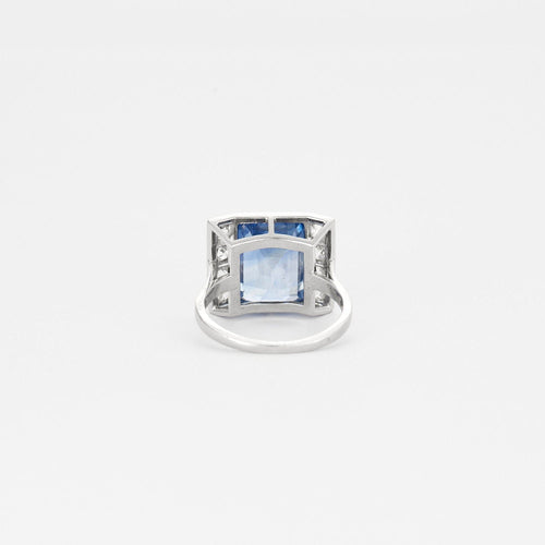 Bague Bague Art Déco platine, saphirs, diamants 58 Facettes