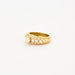 Bague 48 Bague jonc or jaune pavage diamants et diamant central 58 Facettes