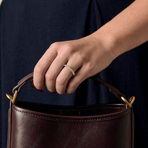 Bague 53 Demi-Alliance en or blanc et diamants 58 Facettes PER0261X3