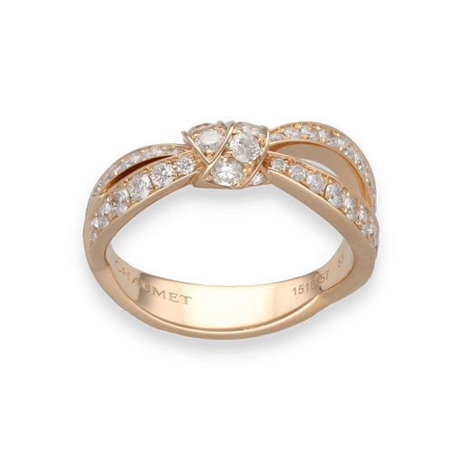 Bague 53 Bague Chaumet Liens Seduction en or rose 18 Cts et diamants - Taille 53 - Boite d'origine 58 Facettes FB10016