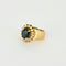 Bague 46 Bague marguerite, or jaune, saphir et diamants 58 Facettes CO2