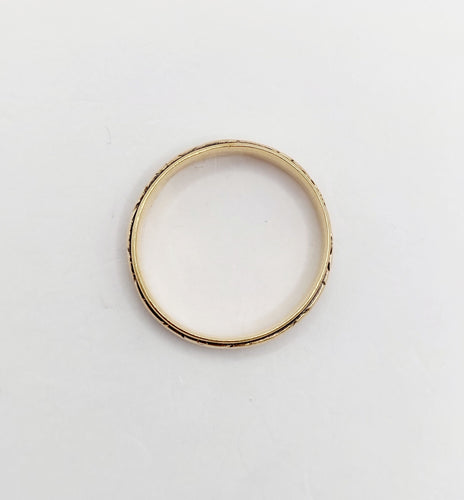 Bague 50.5 Bague jonc alliance motifs géométriques vintage en or 14k 58 Facettes A06567