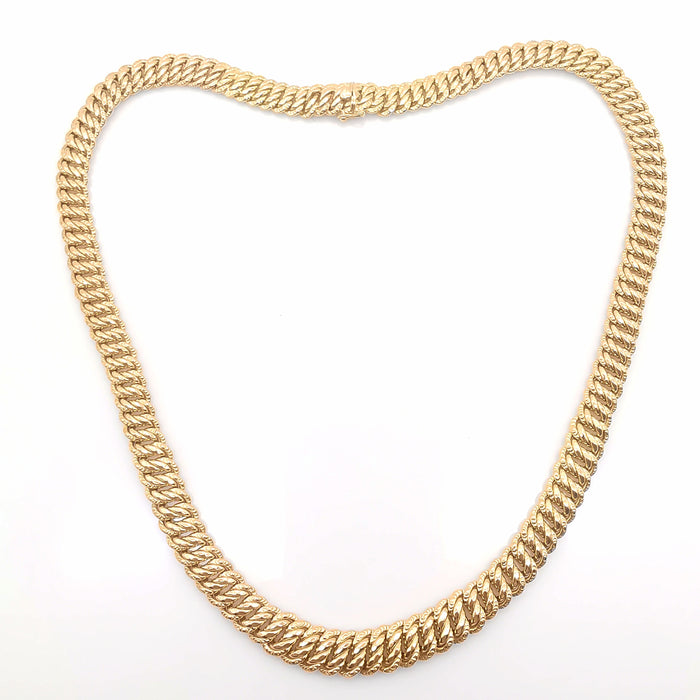 American mesh necklace in yellow gold