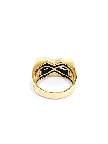 Bague 52.5 Bague nœud papillon en or rose et diamant 58 Facettes