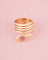 Bague 64-65 Bague ancienne serpent enroulé sertie de rubis et diamants en or rose 18k 58 Facettes