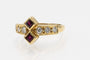 Bague 50 Bague vintage en or ornée de rubis et de diamants, datant des années 1970. 58 Facettes 11155