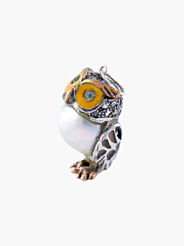 Pendentif Pendentif Argent Email Perle Baroque 58 Facettes