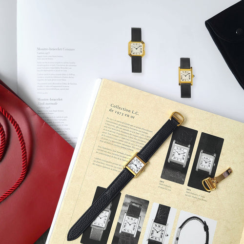 Tank Normale Large model Paris Dial 1973 GM LM 18k Gold 78092 + 18k Folding Clasp Calibre 78-1 58 Facettes