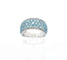 Bague 54 Bague en or blanc avec topazes et diamants 58 Facettes 2356