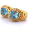 Boucles d'oreilles Boucles d'oreilles Damiani en or jaune 18 carats avec topaze bleue et diamants 58 Facettes OR203