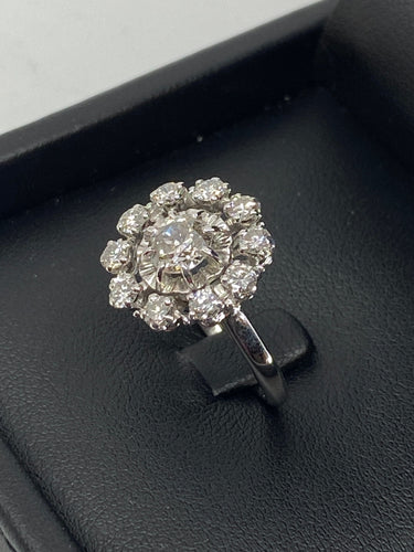 Bague 51 Bague marguerite, diamants 58 Facettes AB15