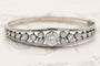 Bracelet Bracelet ancien en or blanc 14k et diamants 5.07ct dont central 2.82ct 58 Facettes 10385