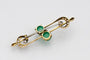 Broche Broche ancienne en or jaune avec agates vertes 58 Facettes HSK1