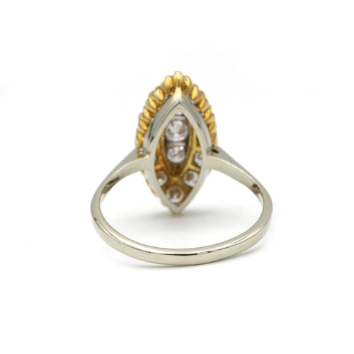 Bague 55 Bague - Or jaune et blanc et diamants 58 Facettes 1079