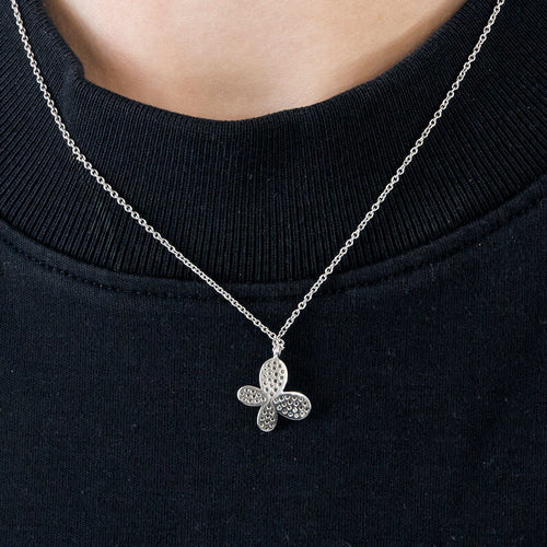 Collier Collier papillon or blanc diamants 58 Facettes LP858/16