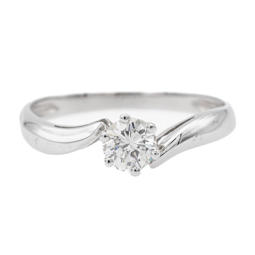 Bague 56 Bague Solitaire Or blanc Diamant 58 Facettes 578416CD