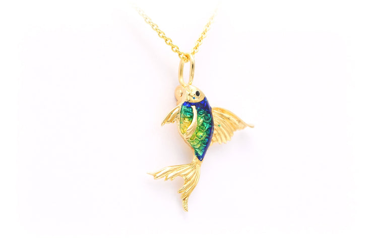 Pendentif Pendentif en or jaune et émail 58 Facettes B553