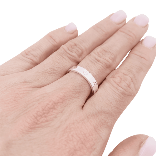 54 Bague Cartier "Love" or blanc, diamant. 58 Facettes 34458