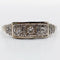 Bague 54 Bague jarretière Art Déco or blanc et platine, diamants taille brillant (circa 1920) 58 Facettes A05583
