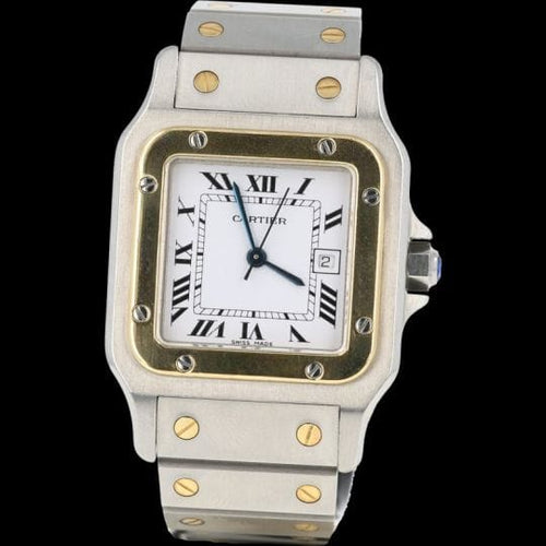 Montre Cartier Montre Santos Dame Or Jaune 18K Et Acier 58 Facettes MT45185