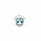 Bague 56 Bague or blanc topaze bleue et diamants 58 Facettes