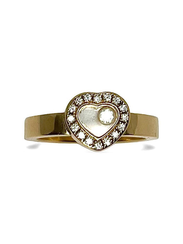 Bague 53 Bague Chopard Happy Diamonds or jaune et diamants 0,17 ct 58 Facettes 00069101