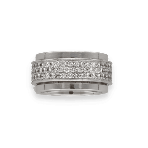 Bague 52 Alliance Piaget Possession en or gris 18k sertie de 120 diamants – Vers 2000 – Taille 52 58 Facettes
